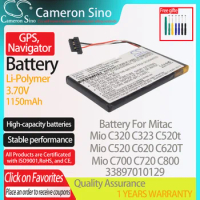 CameronSino Battery for Mitac Mio C320 Mio C323 Mio C520 Mio C700 Mio C620 Mio C720 fits Mitac 33897010129 GPS,Navigator battery
