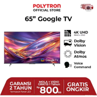 TV Polytron 65 Inch 4K UHD Smart Android Google PLD65UG TV Polytron 65Inch
