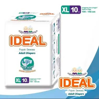 IDEAL ISI 10 POPOK PAMPERS DEWASA TIPE PEREKAT XL 10 PUTIH