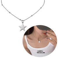 Star Pendant Necklaces Elegant Star Chain Necklace Y2k Star Neck Jewelry