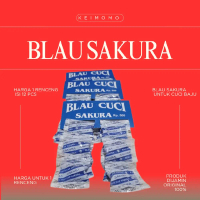 ECER BLAU SAKURA / BLAU CUCI SAKURA / BLAU CUCI BAJU / BLAO CUCI