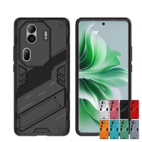 For OPPO Reno11 Pro 5G China Case OPPO Reno11 11 Pro 5G China Cover Shockproof Armor PC Silicone Holder Protective Phone Cover
