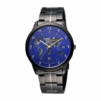 樂天卡滿5千回饋10%｜agnes b VJ52-00B0A(BP9008J11)限量夜空地球時尚腕錶/藍面40mm