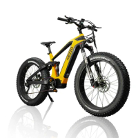 2024 HEZZO Carbon Fiber Electric Bicycle 52V 1000W BAFANG M620 Mid Drive 21Ah Emtb Fat Tire Ebike Off-Road 9 Speed Electric Bike