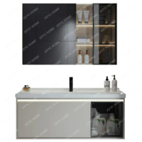 Bathroom Sink Washbasin Smart Beauty Induction Mirror Cabinet Ceramic Whole Washbin Bathroom Cabinet Combination