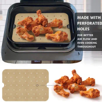 50/10 pcs Air Fryer Paper Baking Paper Oil-absorbing Paper for Ninja Foodi Smart FG551 Air Fryer Accessories Food Barbecue Mat