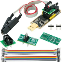 CH341B untuk Pemrogram EEPROM dengan Klip SOIC8 Alat Sandaran dan Pemrograman Mudah