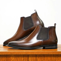 Classic style Chelsea boots for men, casual and business ankle boots, British style, suitable for pa