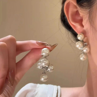 Bông Tai Ngọc Trai Phong Cách Let Me Shine Xu Yan Zhao Lusi Cho Nữ Thanh Lịch Kiểu Pháp Tinh Tế Dài 
