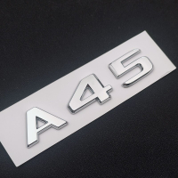3D ABS Car Sticker Rear Trunk Badge Letters A35 A45 A45S Logo TURBO 4MATIC Emblem For A  45  35 AMG 