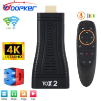 Woopker Tv Box Android 10 TOX2 TV Box HDR 2.4G 5G Dual-Band WiFi Bluetooth 4.0 4K Media Player Network TV box