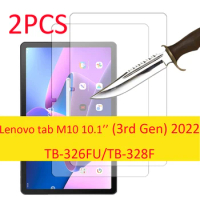 2PCS Glass film for Lenovo Tab M10 3rd 2022 10.1'' TB-328F TB-328FU tablet Tempered glass screen protector protective film