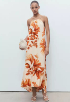 Mango Palm-Tree Print Dress