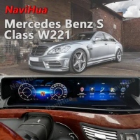 12.3 Inch For Mercedes Benz S Class W221 To W222 Dual Screen Android Radio Cluster Digital Instrument Car Stereo Car Autoradio