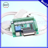 Mach3 Paraller port controller board DB25 controller 5 axis CNC controller USB power supply Interface Optocoupler isolation