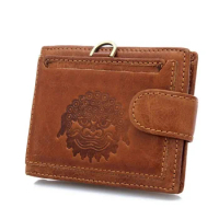 New Retro Leather Men's wallet Removable Card Holder Cowhide Bifold Zipper Purse