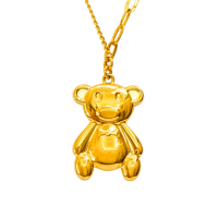 【金品坊】黃金項鍊泰迪熊寶寶套鍊 2.28錢±0.03(純金999.9、純金項鍊、純金套鍊)