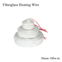 30mm 12V 110V 220V Glass Fiber Heating Wire Electric Heater Wire Band Belt Fiberglass Dry Water Freeze Pipe Flexible Infrared