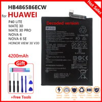 100% Genuine HB486586ECW 4200mAh Battery For Huawei Mate 30/Mate 30 Pro Nova 6/Nova 6 SE Honor VIew 30 V30 Batteries +Tools