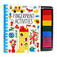 Usborne Fingerprint Activities DIY coloring, Children's books aged 3 4 5 6, English picture books, 9781409581895