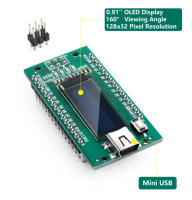 Nano ATmega328P Built-in 0.91'' OLED Display 128x32 I2C