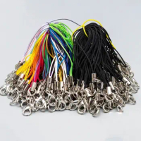 100pcs Mix Polyester Cord With Jump Ring Lanyard Rope For Making Keychain DIY Craft Pendant Handmade Materials