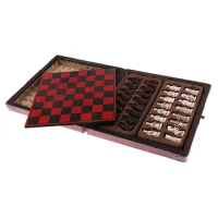 Portable Wooden Chess Set Travel Chess Pieces Toys for Beginner
