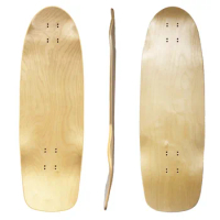 32*10 inch surf skate deck canandian maples skateboard deck 8 holes diy pro quality clear varnish both side