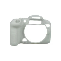 Camera Protective Case Lychee Pattern Silicone Case Suitable for Canon EOS R10 Half-Frame R10 Mirrorless Camera White