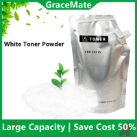 GraceMate 5AAAA Universal White Toner Powder for HP Samsung Brother Color Laser Printer Toner Cartridge Refilling 50g/100g/200g