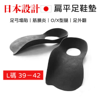 【Clearance】1對裝扁平足鞋墊(矯形鞋墊 炎足外翻 足底筋膜 改善站姿 O型腿支撐神器 L 39－44)