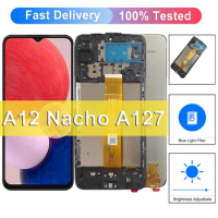6.5" LCD For Samsung Galaxy A12 Nacho A127 LCD with frame Touch Screen Digitizer For Samsung SM-A127F A127F/DS LCD Display