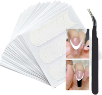 48 Sheets 1824pcs French Manicure StripsFrench Tip Nail Stickers for Nails Art DesignsSelf Adhesive 