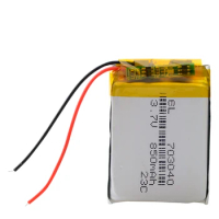 3.7V 850mAh 703040 Lipo Polymer Lithium Rechargeable Battery Replacement for cozmo robot