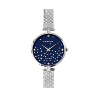 【KANGOL】英國袋鼠│細緻璀璨碎鑽錶 / 手錶 / 腕錶 - KG72232-07X(靜謐藍)