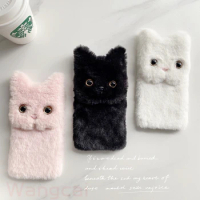 Cute Cat Ears Phone Case For Samsung Galaxy Note 20 Ultra 10 Plus 9 8 5 S10E S10 S9 S8 Plus S7 S6 Edge Plus S5 Plush Back Cover