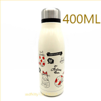 asdfkitty*元氣貓子彈型超輕量不鏽鋼保溫保冷水壺/保溫瓶-400ML-STY4-日本正版商品