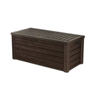 US Keter Westwood-Plastic Storage Deck Box, 150 Gallon, Outdoor Furniture, espresso Color-
