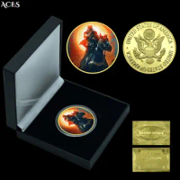 Raiders of The Lost Ark Challenge Coin with Gift Box Us Classic Movie GOLD Coin In Capsule Art Worth Collection with Certificate