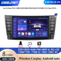 8G 128G 8'' 2Din Android Car Radio GPS for Mercedes Benz E-class W211 E200 E220 E300 E350 E240 E270 E280 CLS CLASS W219 Carplay