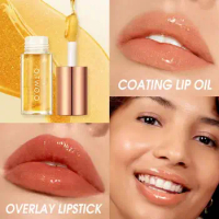 Lip Oil Gloss Lip Plumper Makeup Moisturizing NonSticky Water Glossy Tint Cosmetics Primer Lip Balm Care Sexy Glitter T6M3
