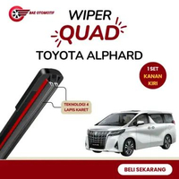 Wiper Quad Blade 4 Lapis Karet Mobil Toyota Alphard Kaca Mobil Depan Satu Pasang Kanan Kiri WIPER QU