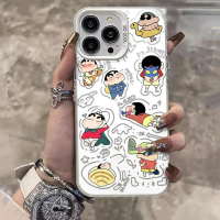 Casing Shinchan untuk iPhone 11 Casing iPhone Mewah Kelas Atas untuk iPhone 11 13 12 14 15 16 Pro Ma