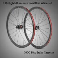 RETROSPEC Aluminum Alloy 4 Shaft Disc Brake Wheelset Front Rear 24 Hole Road Bike 700C Wheel Set Bicycle Wheels