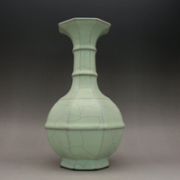 宋官窯粉青釉寶塔瓶 花瓶 裂紋釉 古玩瓷器古董陶仿古陶瓷收藏品