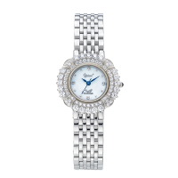 Ogival 愛其華 璀璨薔薇 滿鑽珠寶腕錶 380-31DLW 粉藍面銀色款