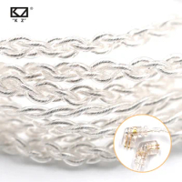 KZ Silver Plated Upgrade Earphones Cable 2pin Gold-plated 0.75mm High Oxygen Copper Cable For KZ ZSN zsn pro ZS10 PRO kb10