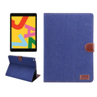 For Apple iPad 7th 10.2 2019 7th Gen Case Stand Flip Fabric Slim Soft Silicone Back Cover For iPad 10.2 Case Fundas Coque