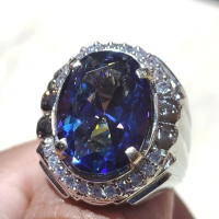 Cincin Alpaka Silver Batu Akik Rainbow Mystic Quartz Cutting Oval
