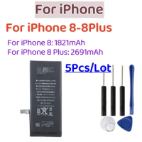 5Pcs/Lot FOR Zero-cycle High-quality Rechargeable Batterie For iPhone 8 8 Plus iPhone 8 Plus iPhone 8 Replacement battery+Tools